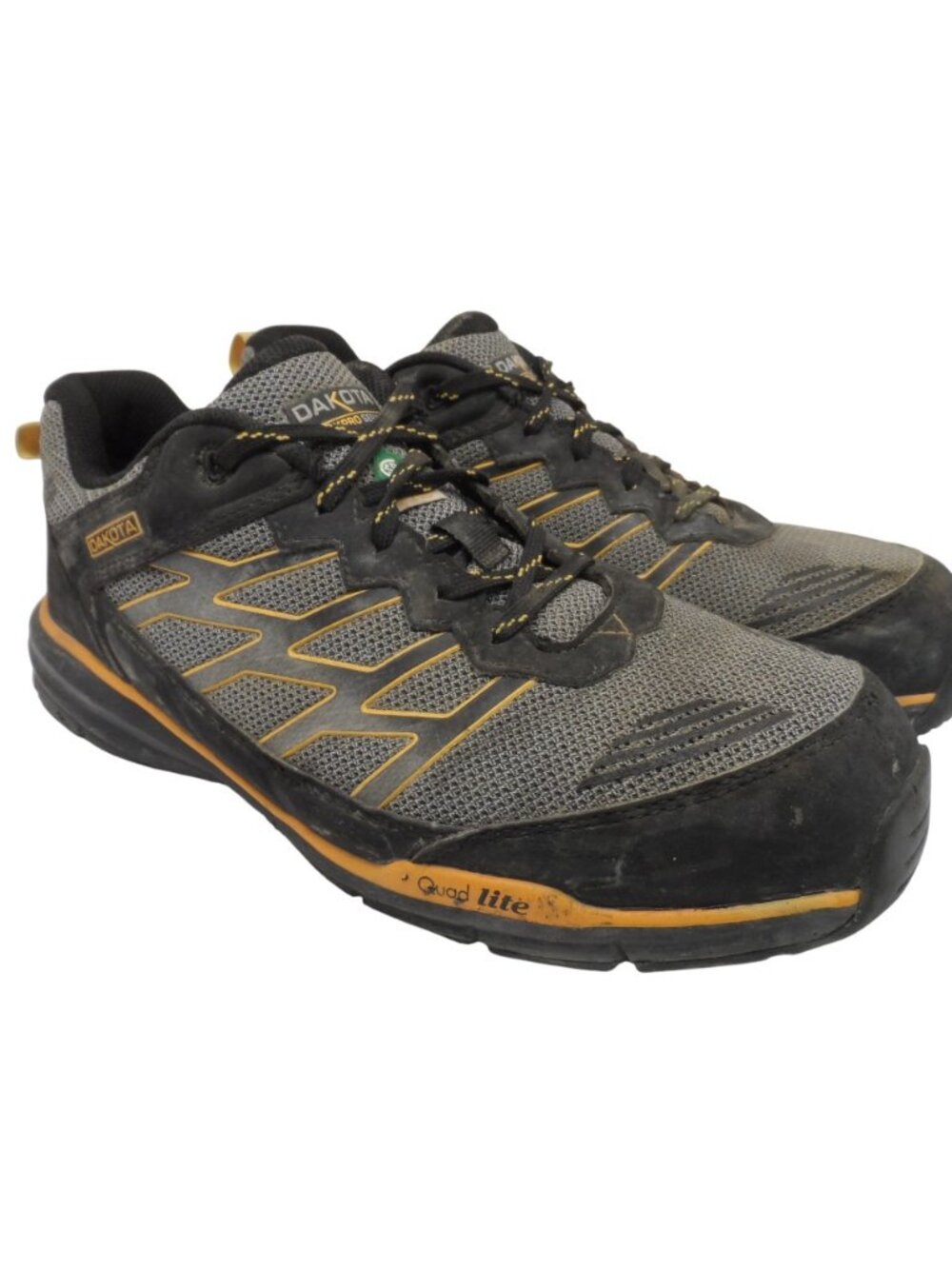 DAKOTA Men's 3604 Aluminum Toe Steel Plate Quad Lite Work Shoes Grey Size 10.5M